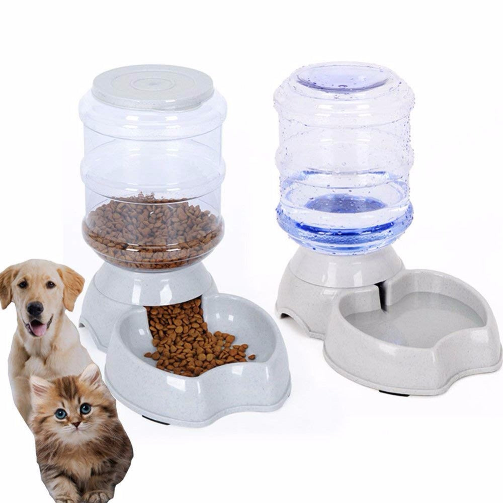 Pet Auto Feeder Water Bowl - Large Capacity for Cats and Dogs