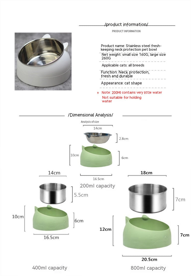 Anti-Spill Elevated Dog Bowls: Stainless Steel Double Feeder