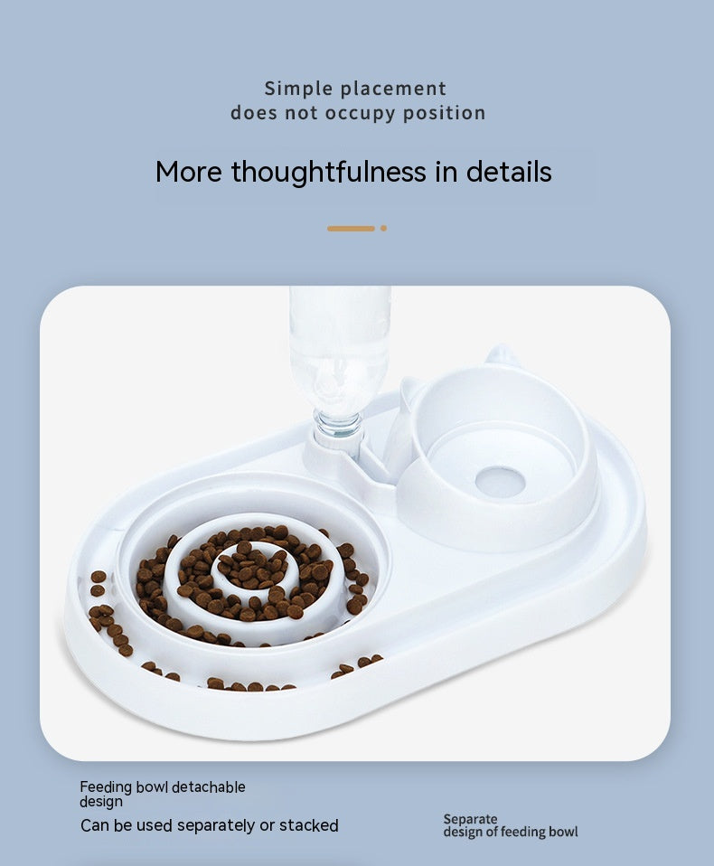 Anti-Spill Elevated Dog Bowls: Stainless Steel Double Feeder