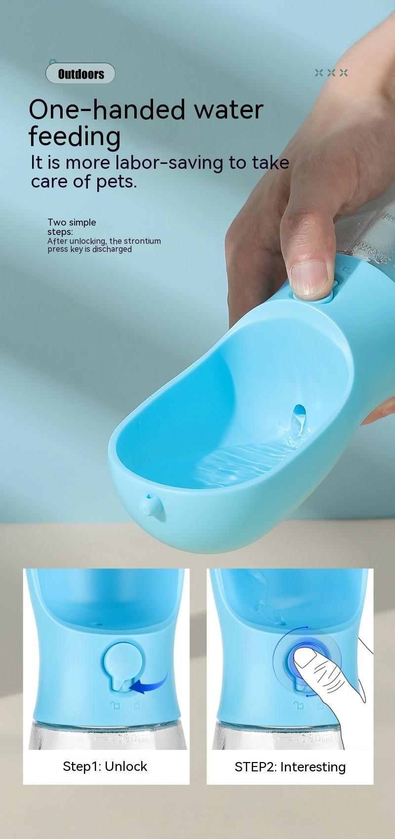 3-in-1 Portable Dog Water Bottle Food & Waste Bag Dispenser