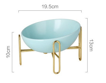 Stylish Tilted Ceramic Pet Bowl | Elevated & Digestion Friendly