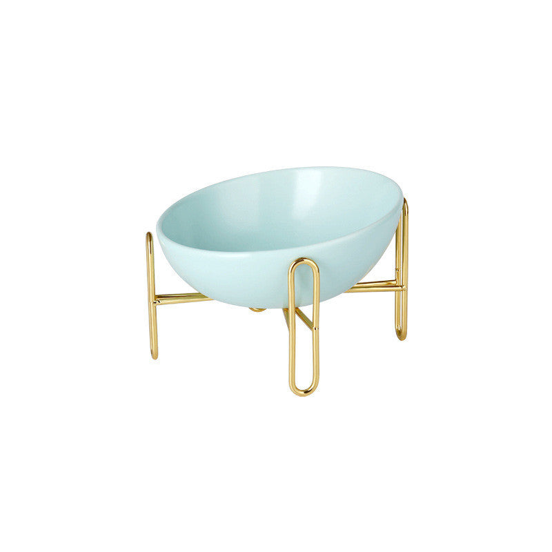 Stylish Tilted Ceramic Pet Bowl | Elevated & Digestion Friendly