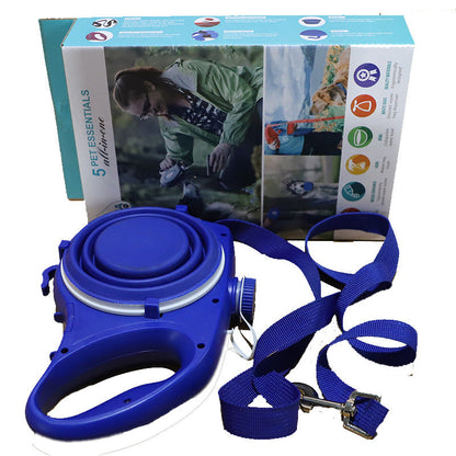 Slow Paws 3-in-1 Portable Pet Travel Leash Kit (Water Bottle, Bowl & Leash) null