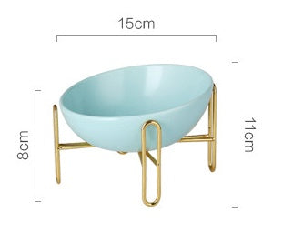 Stylish Tilted Ceramic Pet Bowl | Elevated & Digestion Friendly