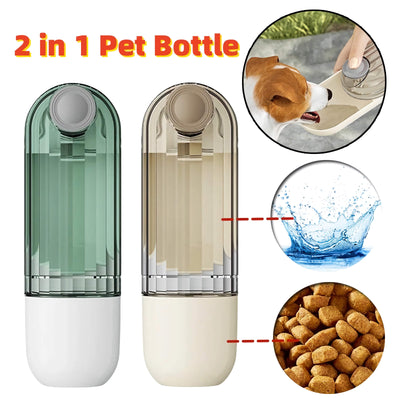Slow Paws 2-in-1 Segmented Portable Water & Food Bottle null