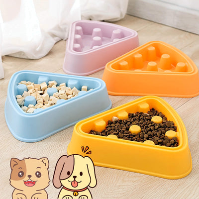 Slow Paws Pizza Slice Slow Feeder Bowl null